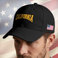 California Sports Throwback Baseball Cap Cali State Pride Souvenir
