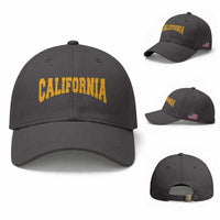 California Sports Throwback Baseball Cap Cali State Pride Souvenir