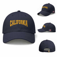 California Sports Throwback Baseball Cap Cali State Pride Souvenir