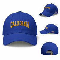 California Sports Throwback Baseball Cap Cali State Pride Souvenir