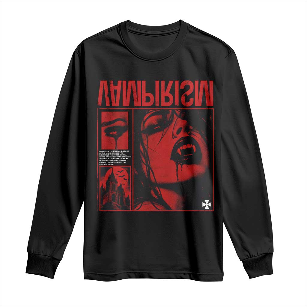 Vampirism Vampire Dark Gothic Emo Y2k Halloween Grunge Long Sleeve Shirt