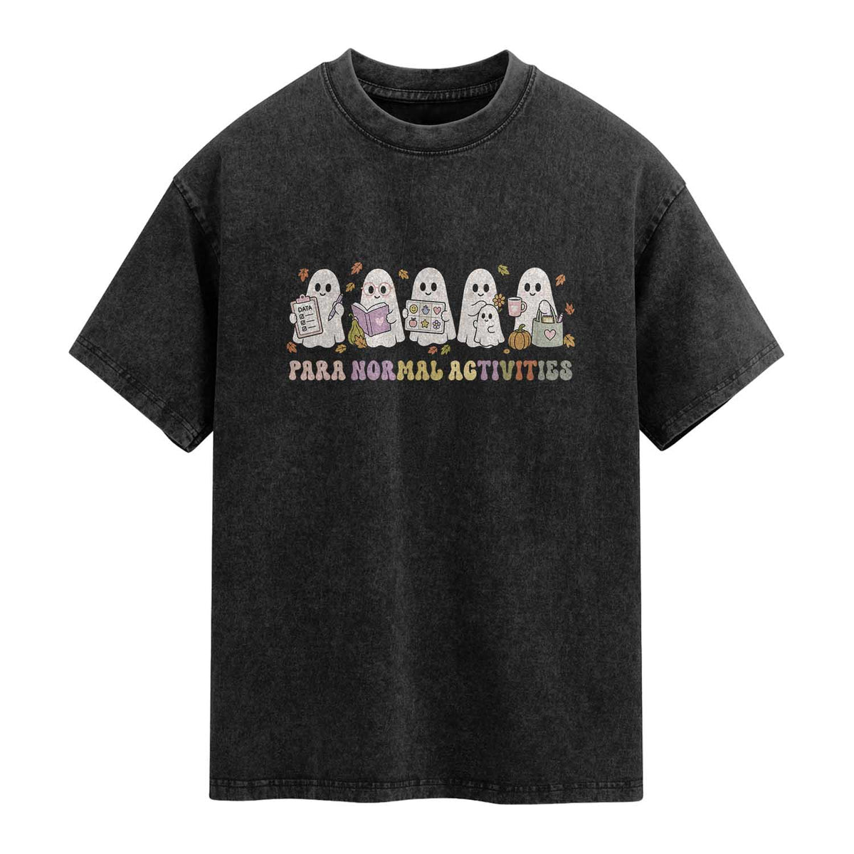 Para Normal Activities SPED Teachers Ghost Halloween Washed Cotton T-Shirt