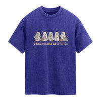 Para Normal Activities SPED Teachers Ghost Halloween Washed Cotton T-Shirt