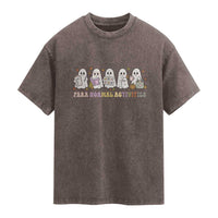Para Normal Activities SPED Teachers Ghost Halloween Washed Cotton T-Shirt