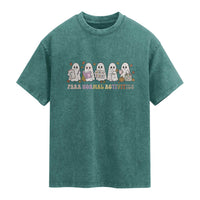 Para Normal Activities SPED Teachers Ghost Halloween Washed Cotton T-Shirt