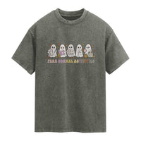 Para Normal Activities SPED Teachers Ghost Halloween Washed Cotton T-Shirt