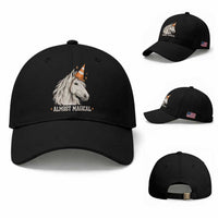 Almost Magical Funny Unicorn Horse Wearing Traffic Cone Baseball Cap