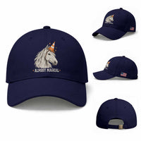 Almost Magical Funny Unicorn Horse Wearing Traffic Cone Baseball Cap