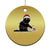 Funny Harris Supporter Christmas Ornament Xmas Black Cat With Bauble - Wonder Print Shop