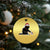 Funny Harris Supporter Christmas Ornament Xmas Black Cat With Bauble - Wonder Print Shop