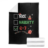 Funny 67 Christmas Throw Blanket Nice Naughty 67 Xmas Checklist - Wonder Print Shop