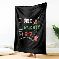 Funny 67 Christmas Throw Blanket Nice Naughty 67 Xmas Checklist - Wonder Print Shop