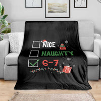 Funny 67 Christmas Throw Blanket Nice Naughty 67 Xmas Checklist - Wonder Print Shop