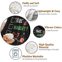 Funny 67 Christmas Throw Blanket Nice Naughty 67 Xmas Checklist - Wonder Print Shop