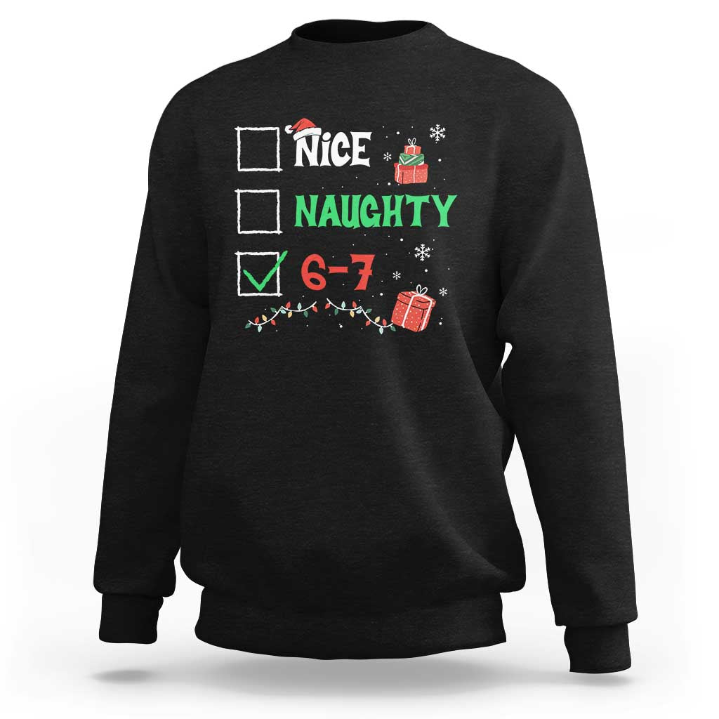 Funny 67 Christmas Sweatshirt Nice Naughty 67 Xmas Checklist - Wonder Print Shop