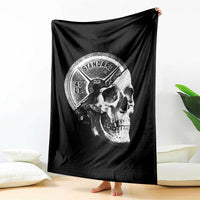 Skull 45 lbs Plate Weight Lifting Gym Workout Throw Blanket - Wonder Print Shop