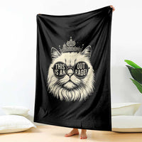Dungeon Cat This Is An Outrage Throw Blanket Funny Princess Kitten - Wonder Print Shop