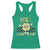 Funny St Patrick's Day Wee Little Hooligan Racerback Tank Top Retro Groovy Clover