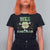 Funny St Patrick's Day Wee Little Hooligan T Shirt For Women Retro Groovy Clover