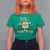 Funny St Patrick's Day Wee Little Hooligan T Shirt For Women Retro Groovy Clover