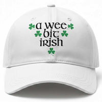 Funny Irish Heritage Baseball Cap A Wee Bit Irish St Patrick's Day Shamrock