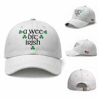 Funny Irish Heritage Baseball Cap A Wee Bit Irish St Patrick's Day Shamrock