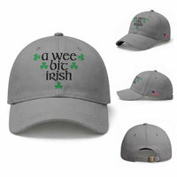 Funny Irish Heritage Baseball Cap A Wee Bit Irish St Patrick's Day Shamrock