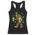 Funny Bigfoot St Patrick's Day Irish Beer Drinking Racerback Tank Top