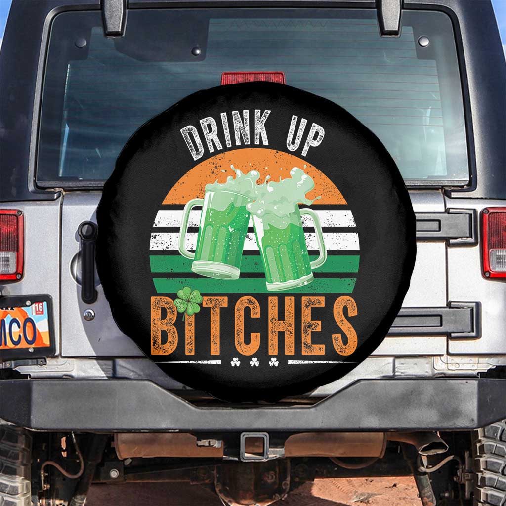 Funny St Patrick's Day Irish Beer Drinking Spare Tire Cover Drink Up Bitches Beer Mug