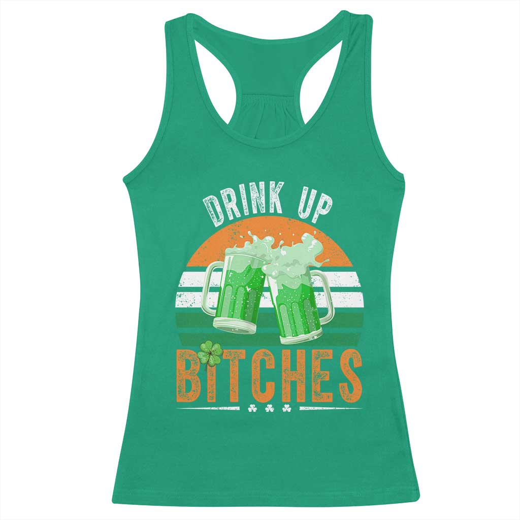 Funny St Patrick's Day Irish Beer Drinking Racerback Tank Top Drink Up Bitches Beer Mug