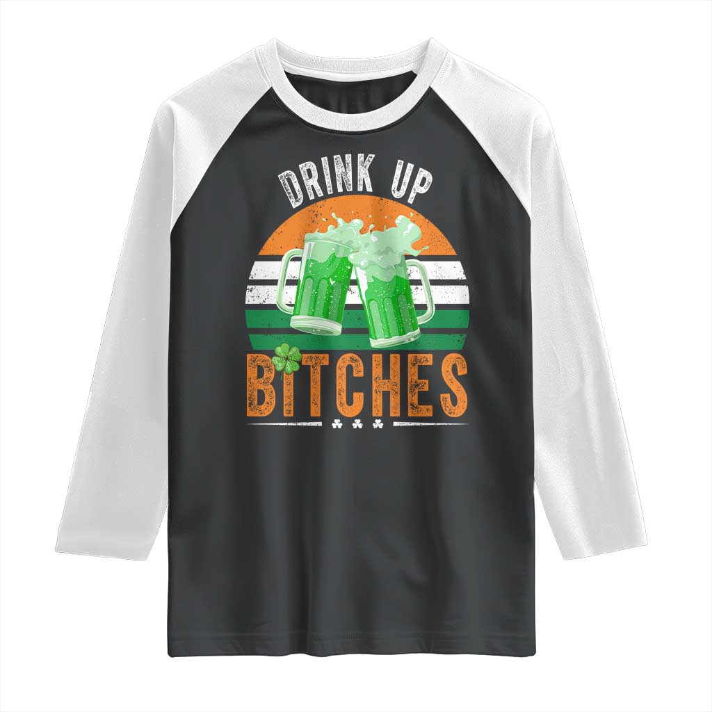 Funny St Patrick's Day Irish Beer Drinking Raglan Shirt Drink Up Bitches Beer Mug