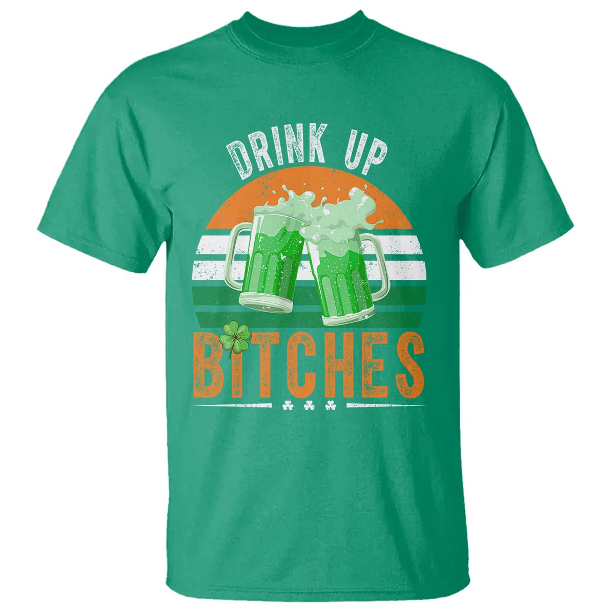 Funny St Patrick's Day Irish Beer Drinking T Shirt Drink Up Bitches Beer Mug