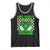 Funny One Lucky Dude St Patrick's Day Tank Top Checkerboard Shamrock