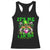 Funny It's Me I Am The Shenanigans Racerback Tank Top St Patrick's Day Racoon Shamrock