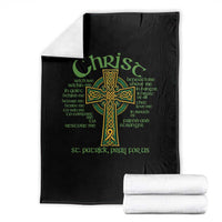 Christ St Patrick Pray For Us Christian Catholic Religious Celtic Cross Throw Blanket