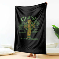 Christ St Patrick Pray For Us Christian Catholic Religious Celtic Cross Throw Blanket