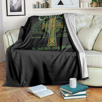 Christ St Patrick Pray For Us Christian Catholic Religious Celtic Cross Throw Blanket