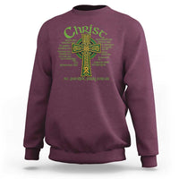 Christ St Patrick Pray For Us Christian Catholic Religious Celtic Cross Sweatshirt