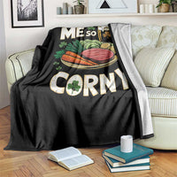 Funny St Patricks Day Me So Corny Throw Blanket Stout Irish Corned Beef