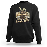 Funny Egg Hunter Sweatshirt On The Hunt Camo Easter Labrador Dog