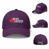 Funny Dear Canada We Hate Him Too Baseball Cap Vintage Maple Leaf