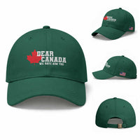 Funny Dear Canada We Hate Him Too Baseball Cap Vintage Maple Leaf