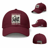 Defend Your Local Public Library Baseball Cap Knight Cat for Fantasy Book Lovers