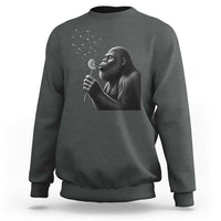 Bigfoot Blowing Dandelion Sweatshirt Funny Sasquatch Making A Wish