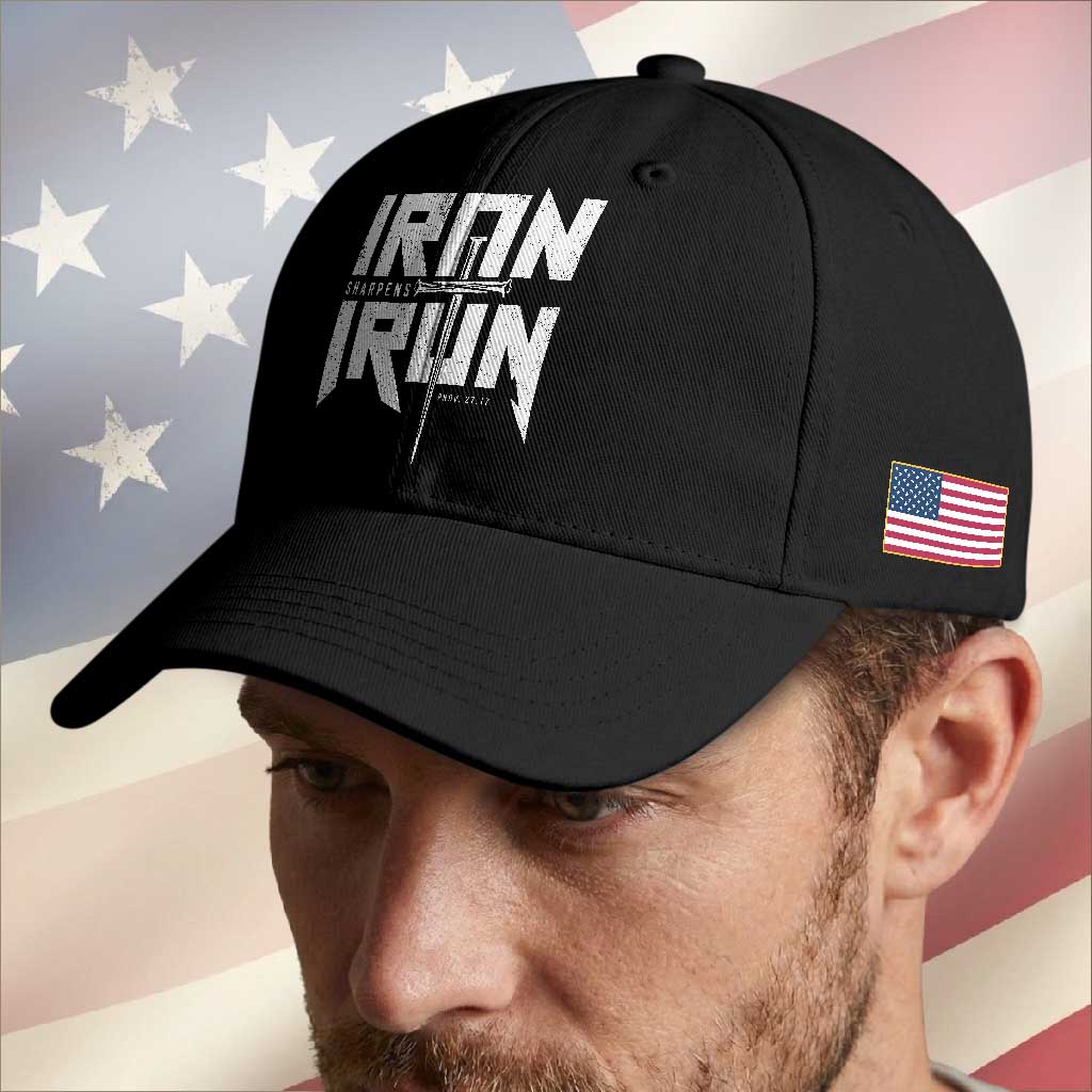 Iron Sharpens Iron Baseball Cap Christian Bible Scripture Gym Workout