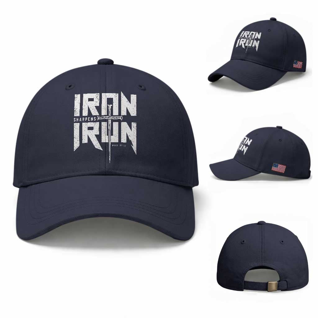 Iron Sharpens Iron Baseball Cap Christian Bible Scripture Gym Workout
