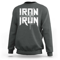 Iron Sharpens Iron Sweatshirt Christian Bible Scripture Gym Workout