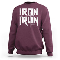 Iron Sharpens Iron Sweatshirt Christian Bible Scripture Gym Workout