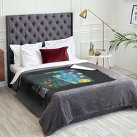 Let It Gogh Funny Vincent Van Gogh Throw Blanket Starry Night Design Art Lover