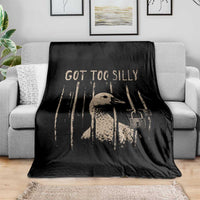 Got Too Silly Throw Blanket Funny Goose Jailbird Prison